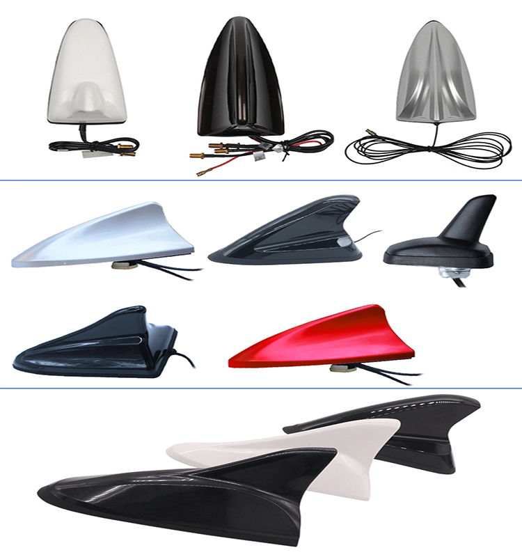 Black Color SUV Car Aerial Antenna Shark Fin 28dbi 174MHz RHCP Polarization