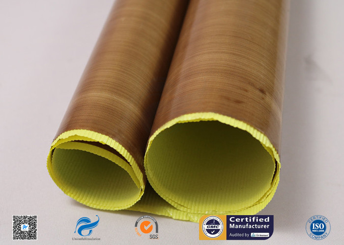Heat Resistant PTFE Coated Fiberglass Fabric With Silicone Adhesiive