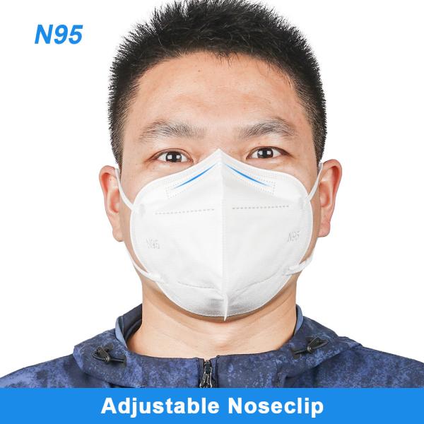 Anti Dust Safety Mouth Cover Disposable Respirator Face Mask , In Stock N95 Face