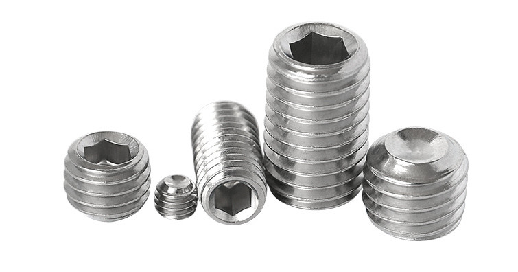 ISO4029 Metal Set Screws , Stainless Steel Socket Set Screw Cup Point