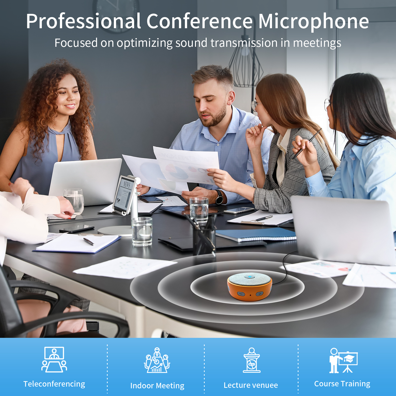 USB Conference Computer Speakers With Microphone With Zoom Teams Skype