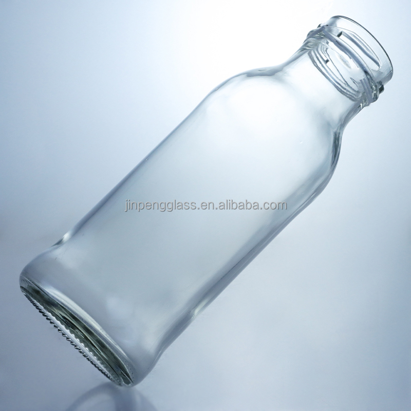 Metal Screw Cap 150ml 250ml 350ml 500ml Clear Glass Bottle for Cold Pressed Juice
