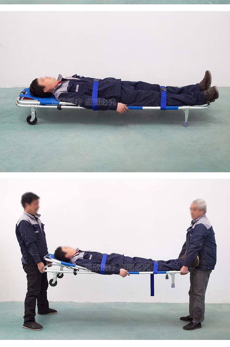 Aluminum Alloy Lightweight Foldable Stretcher CE Standard Folding Medical Stretcher
