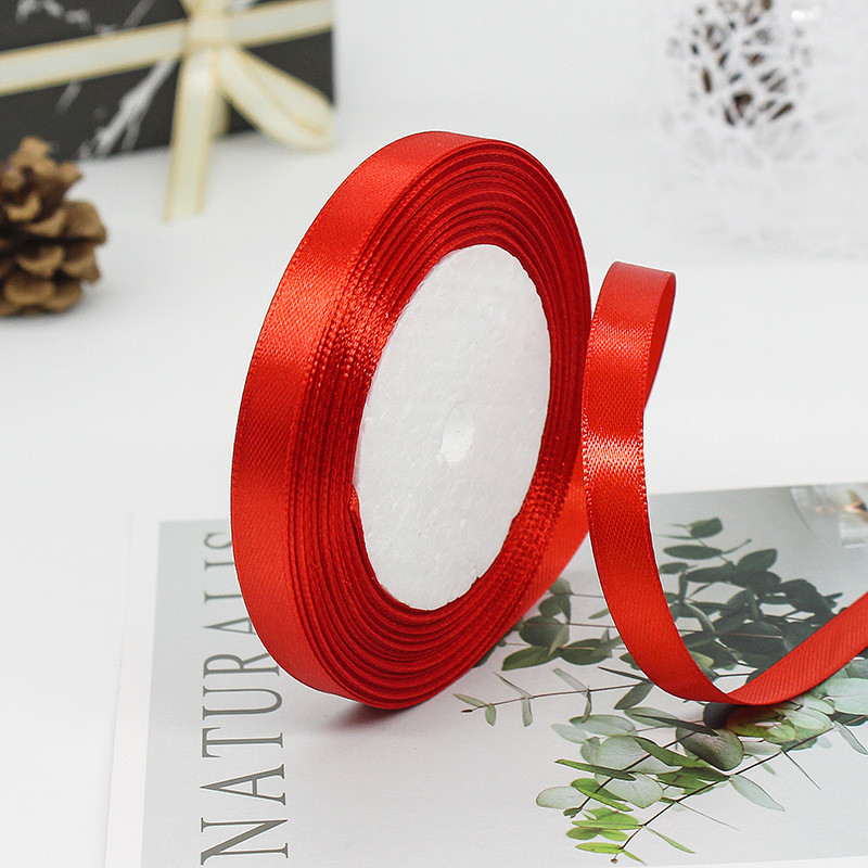 Single Face Assorted Polyester Nylon Satin Ribbon 100 Yards 3mm-10mm