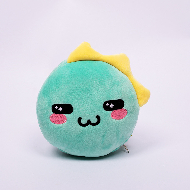 Washable 15cm Fold Plush Eye Mask Bag For Travel