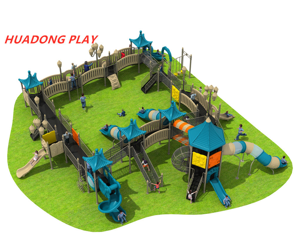 Fable Series Kids Outdoor Playset Equipment , Commercial Playground Slides