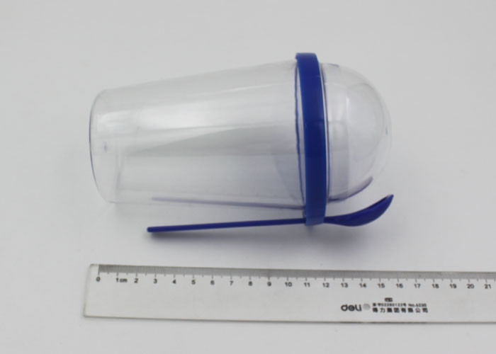 Eco - Friendly Plastic Coffee Cup Single Wall With Dome Lid And Spoon For Kid And Adult