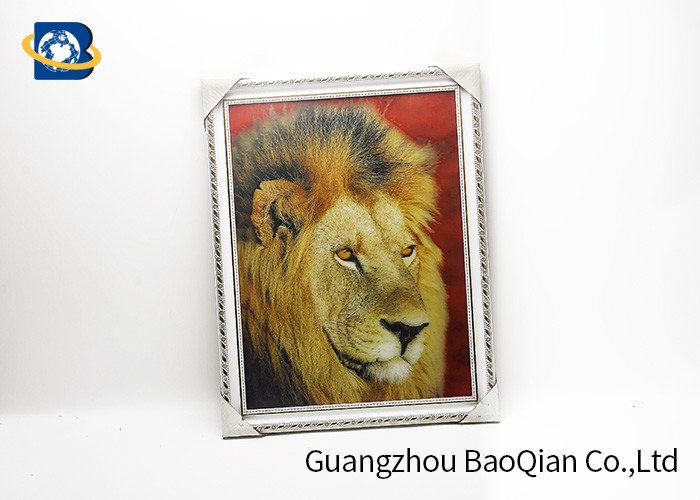 Customized Size 3D Lenticular Pictures Animal Decorative Framed Picture