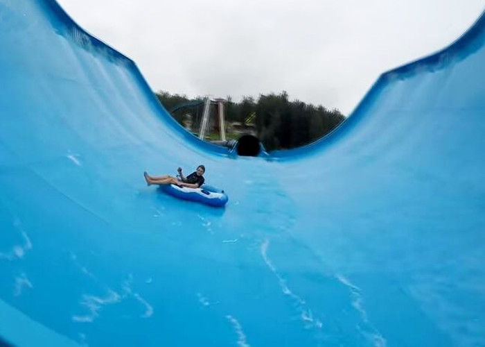 Mix Color Outside Fiberglass Custom Water Slides With One Year Wanranty