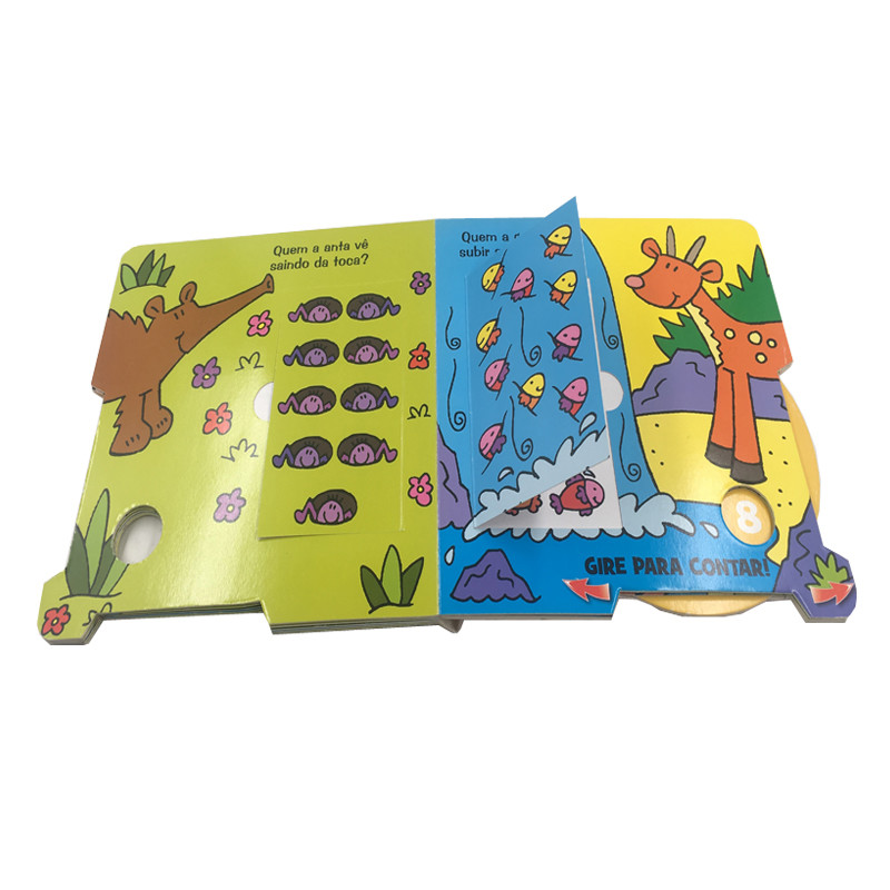Matte Lift The Flap Board Book With Die Cut Shape / Small Board Books For Toddlers