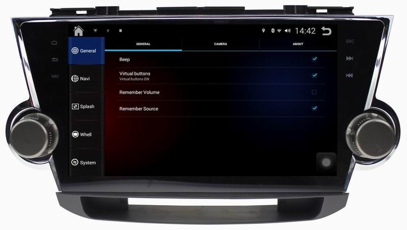 Ouchuangbo auto radio dvd player android 4.4 for Toyota Highlander 2011-2014 with gps BT SWC wifi 3g USB