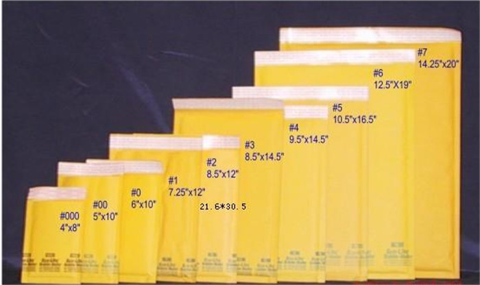 Customized Size Kraft Bubble Mailers 3 X 10 Air Bubble Envelope Tear Resistance
