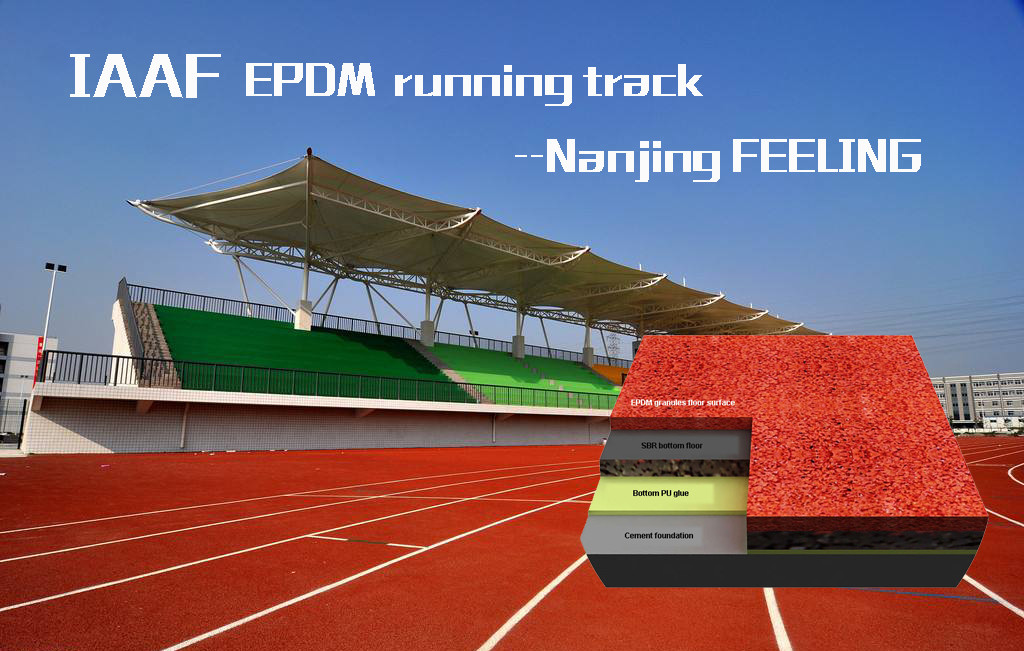 Waterproof Synthetic Rubber Running Track