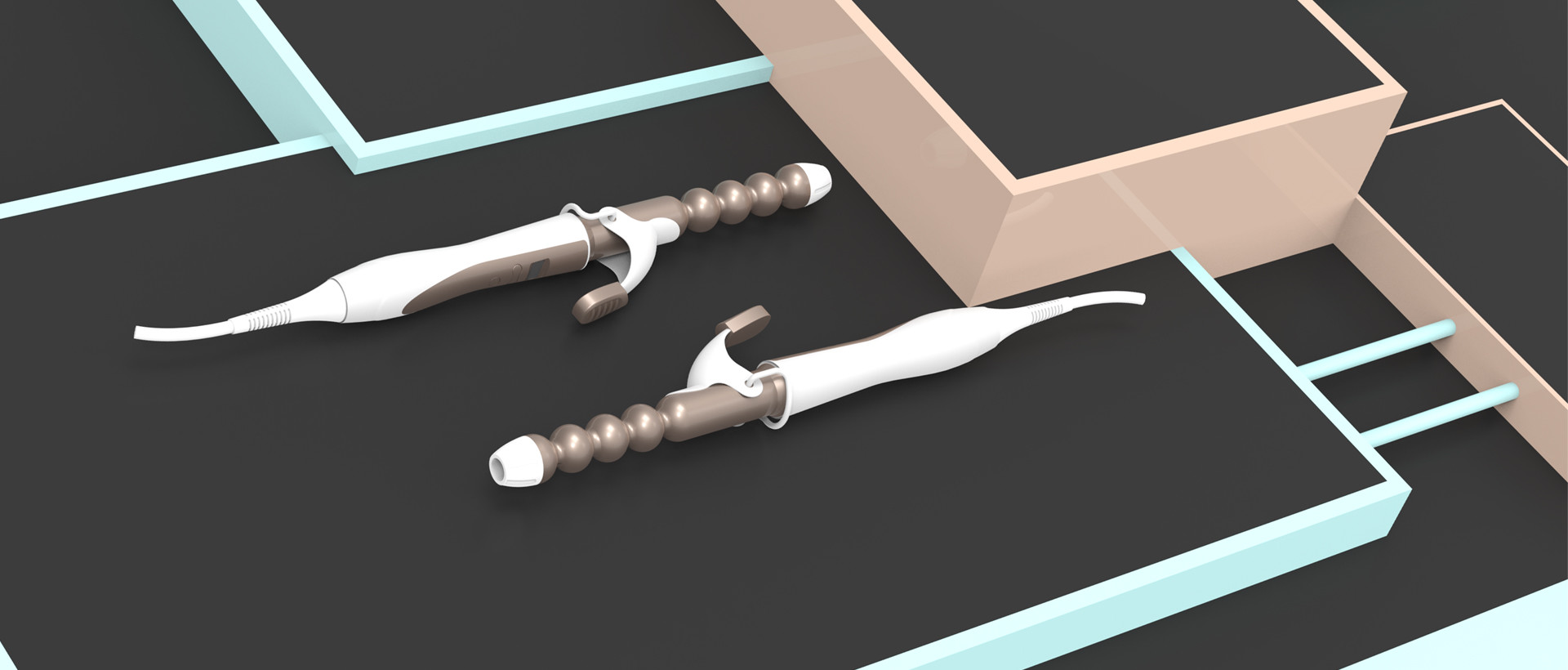 25mm Gourd Shaped Max 200 Degree Barrel Curling Iron