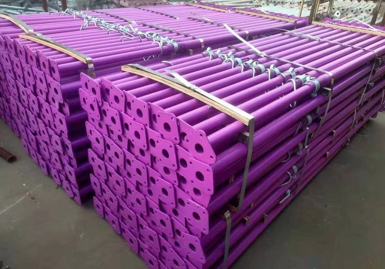 Customizable Shore Props With 120*120*5/6mm Plate 48mm/60mm/76mm Outer Tube Diameter