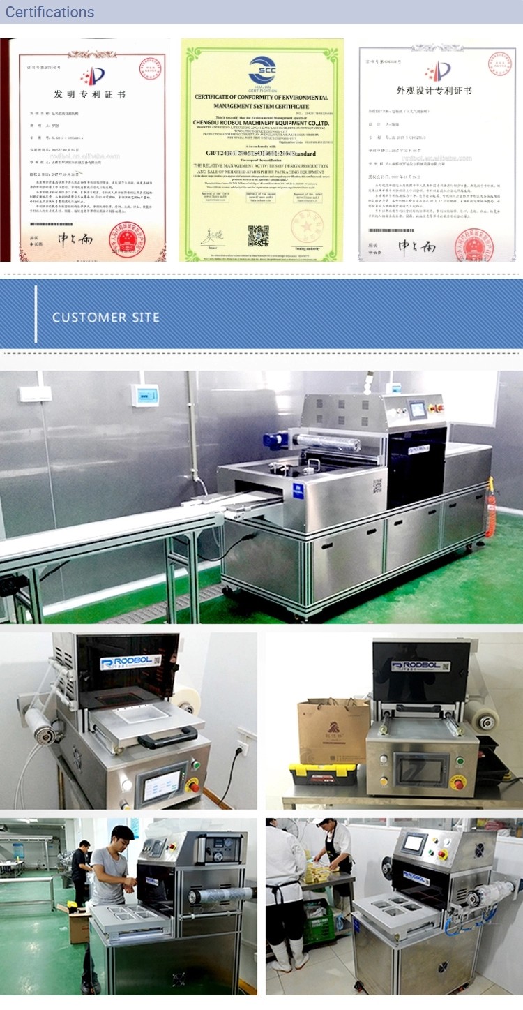 Professional Vacuum Sealer MAP Tray Sealing Machines For Food Packaging