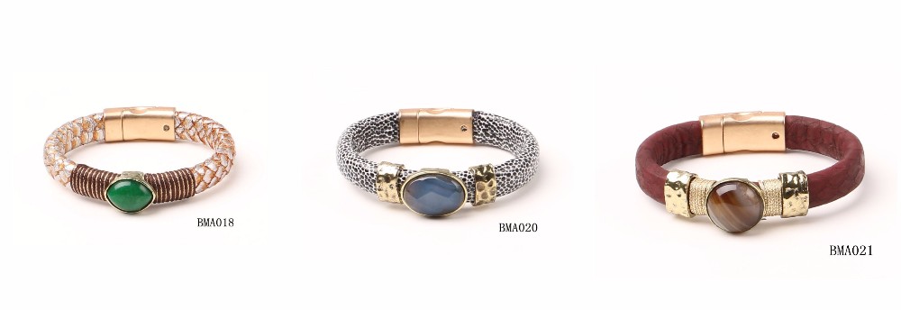 jewelry bracelet multi rows black real leather bio magnetic bracelet men, health magnetic jewelry men bracelet magnetic