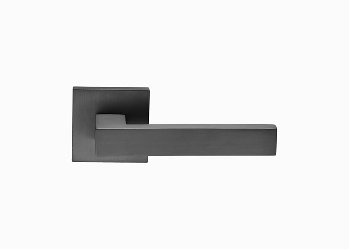 Mute Black Gold Brass Wood Door Lock Set Split Handle Rust Resistant For Bathroom