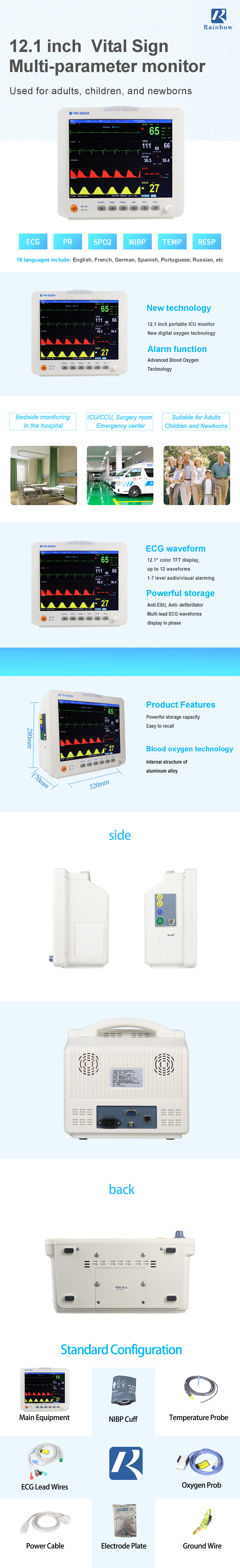 Rainbow Multi Parameter Patient Monitor OEM Service Available