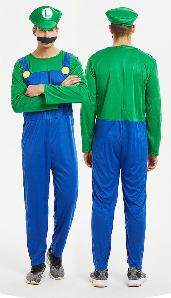 Stage Dancerwear SuperMario Onesie for Halloween Children and Adults Cosplay Performance