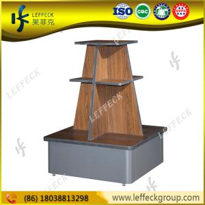 China 2 tier wood material countertop display rack for cosmetic retail store on sale