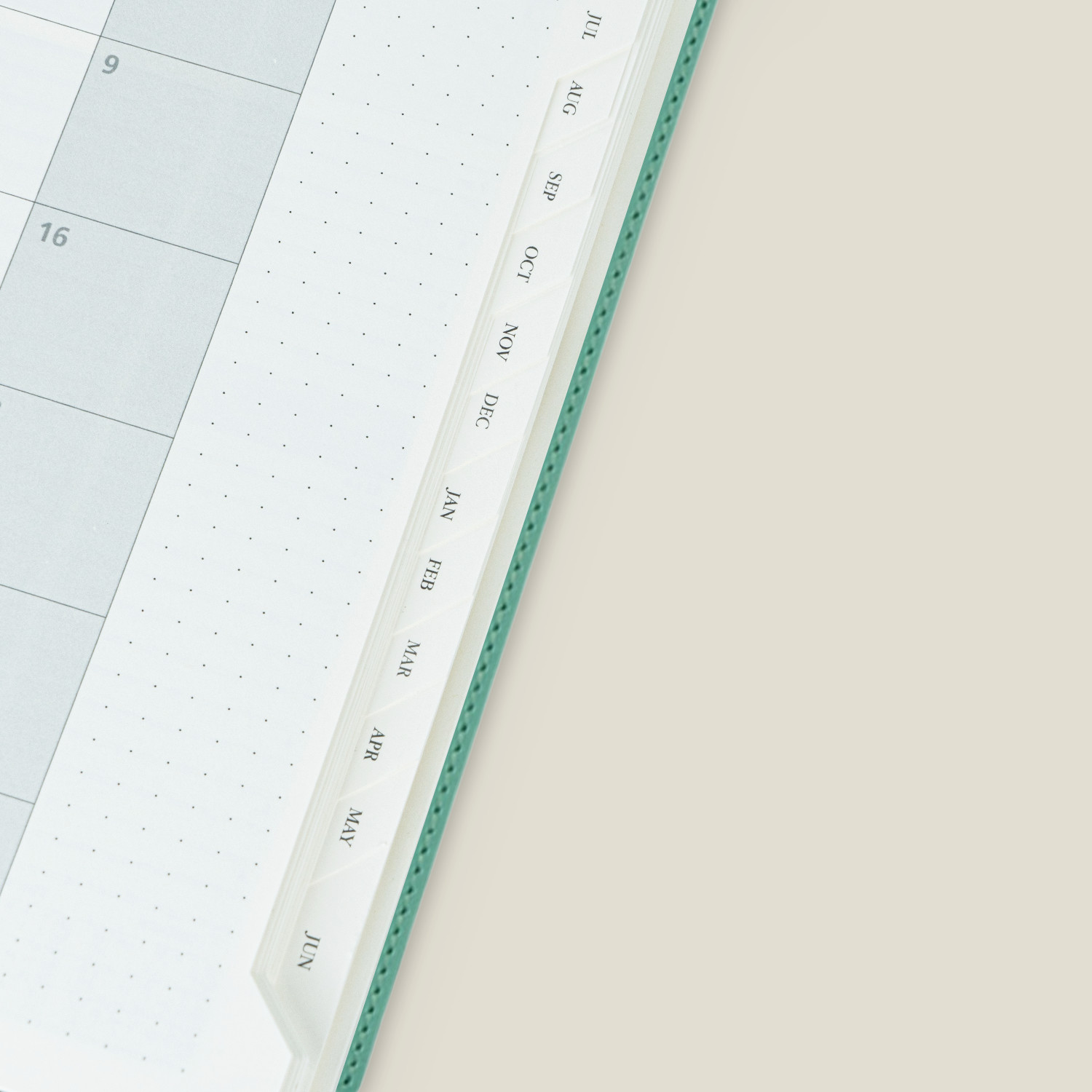 Green Softcover 2023 Spiral Planner Weekly Schedule Yearly Agenda Monthly Tabs