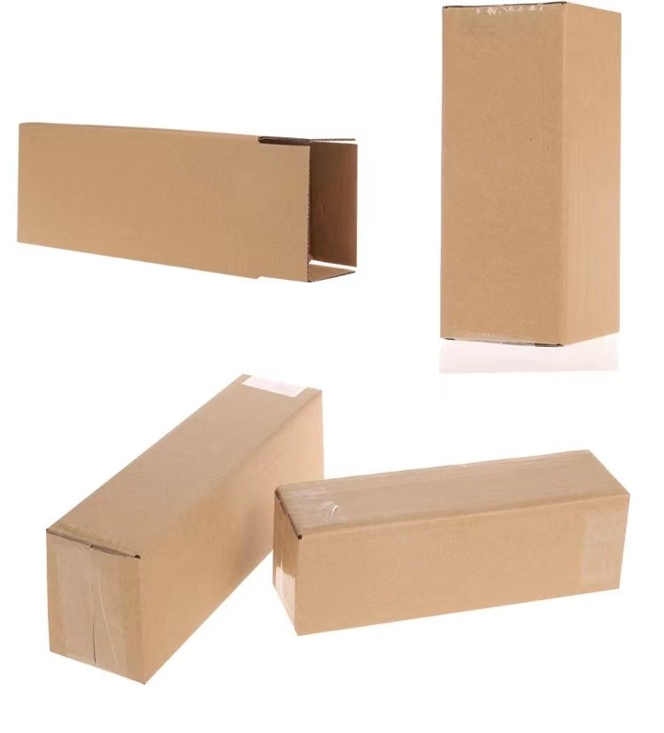 Cuboid Kraft Paper Corrugated Boxes Furniture Shipping Box 9cmx9cmx27cm