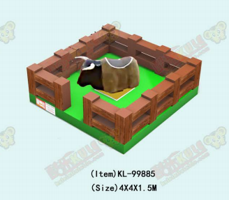 Rodeo - Style Adventure - Ready Thrilling Mechanical Bull in Enclosed Playpen