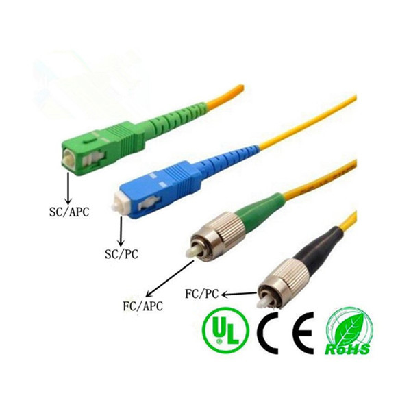 Yellow Single Mode Optical Patch Cord / PVC Sc Apc Patch Cord 3 Meter