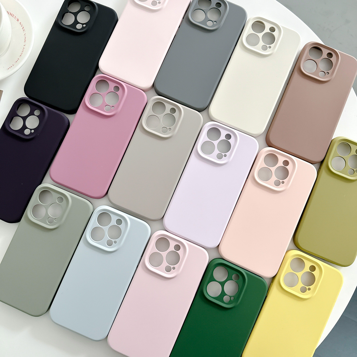 Custom Real Liquid Silicone Phone Case Microfiber Lining For IPhone 16 15