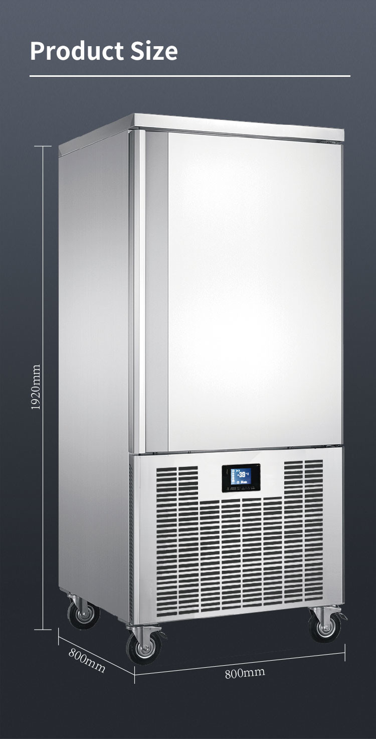 15 Trays Blast Freezer Chiller Fast Freezing , 1500w Commercial Blast Chiller