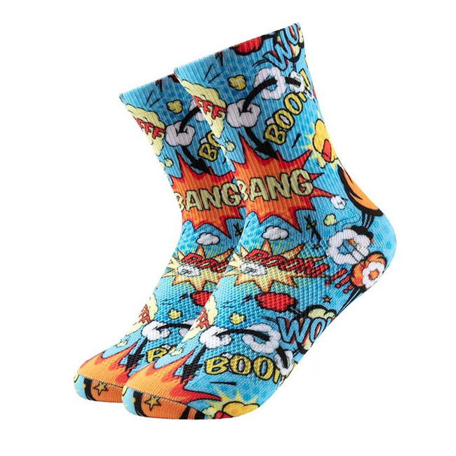 Custom Logo Sublimation Printed Socks Polyester 3D Printed Socks