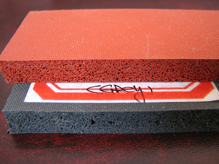 Close Cell Silicone Sponge Rubber Sheet / Silicone Foam Rubber Sheet Backing 3m Adhesive