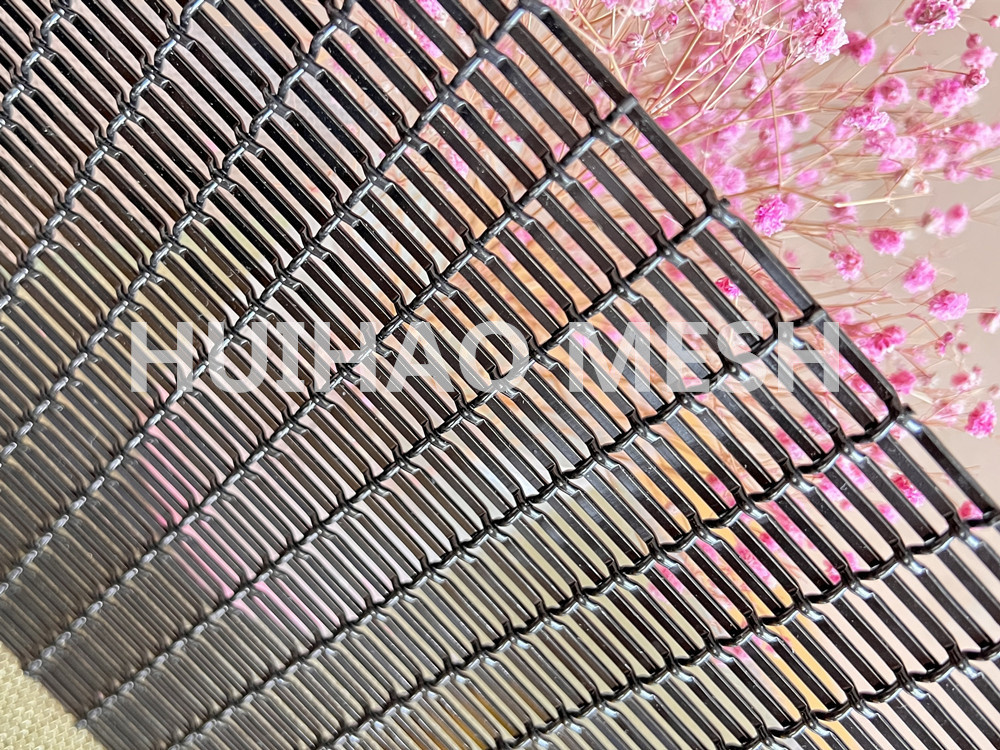 Facade Stainless Steel Architectural Mesh Metal Woven Wire Spray Black For Decorative Fence