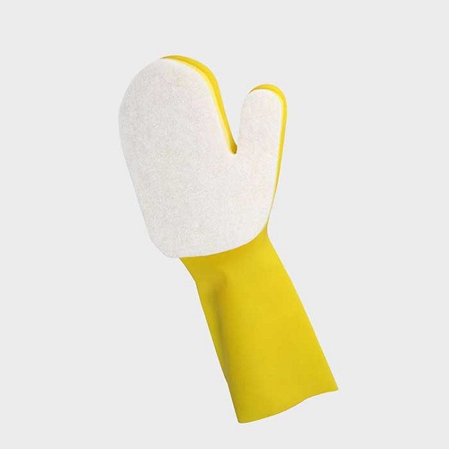 White Oil Proof Dishwashing Sponge Gloves For Kitchen Laundry Cleaning
