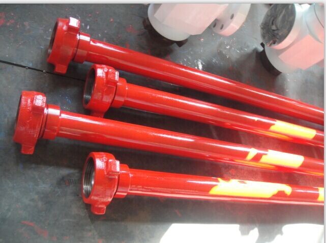 Red Wellhead Fittings Chicksan Straight Pipe 3 " Fig1502 Union Pipeline