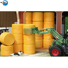 135gsm White Color Hay Bale Sleeves Waterproof Tubular Woven Fabric UV Treated