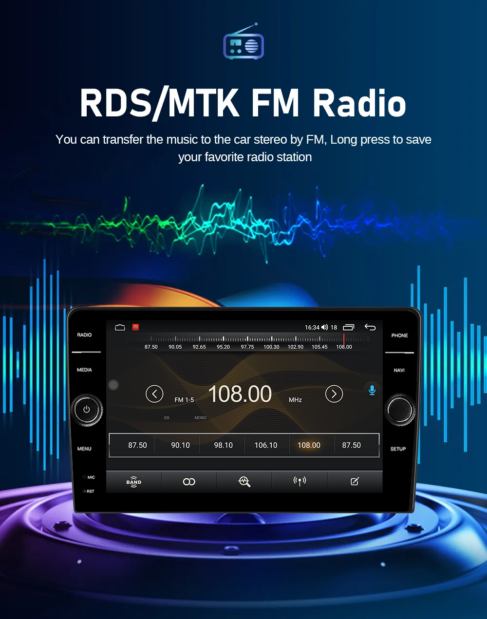 10 inch Android Car Radio GPS for VW Caravelle T5 T6 2016 2017 2018 DSP Amplifier IC