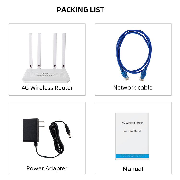 FCC Cat 4 Antenna Wifi Wireless LTE Router Low Power 4g Modem With Sim Card