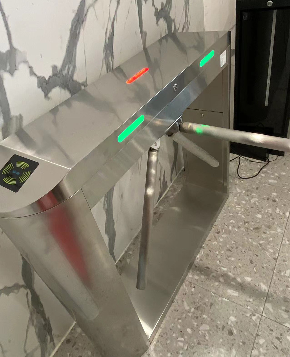 Entrance Exit Fast Speed Turnstile Barrier Gate With QR Code Bar Code RFID Reader