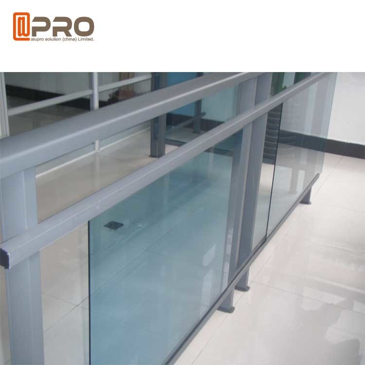 Interior Clear Laminated Tempered Glass Aluminum transparent Balustrade