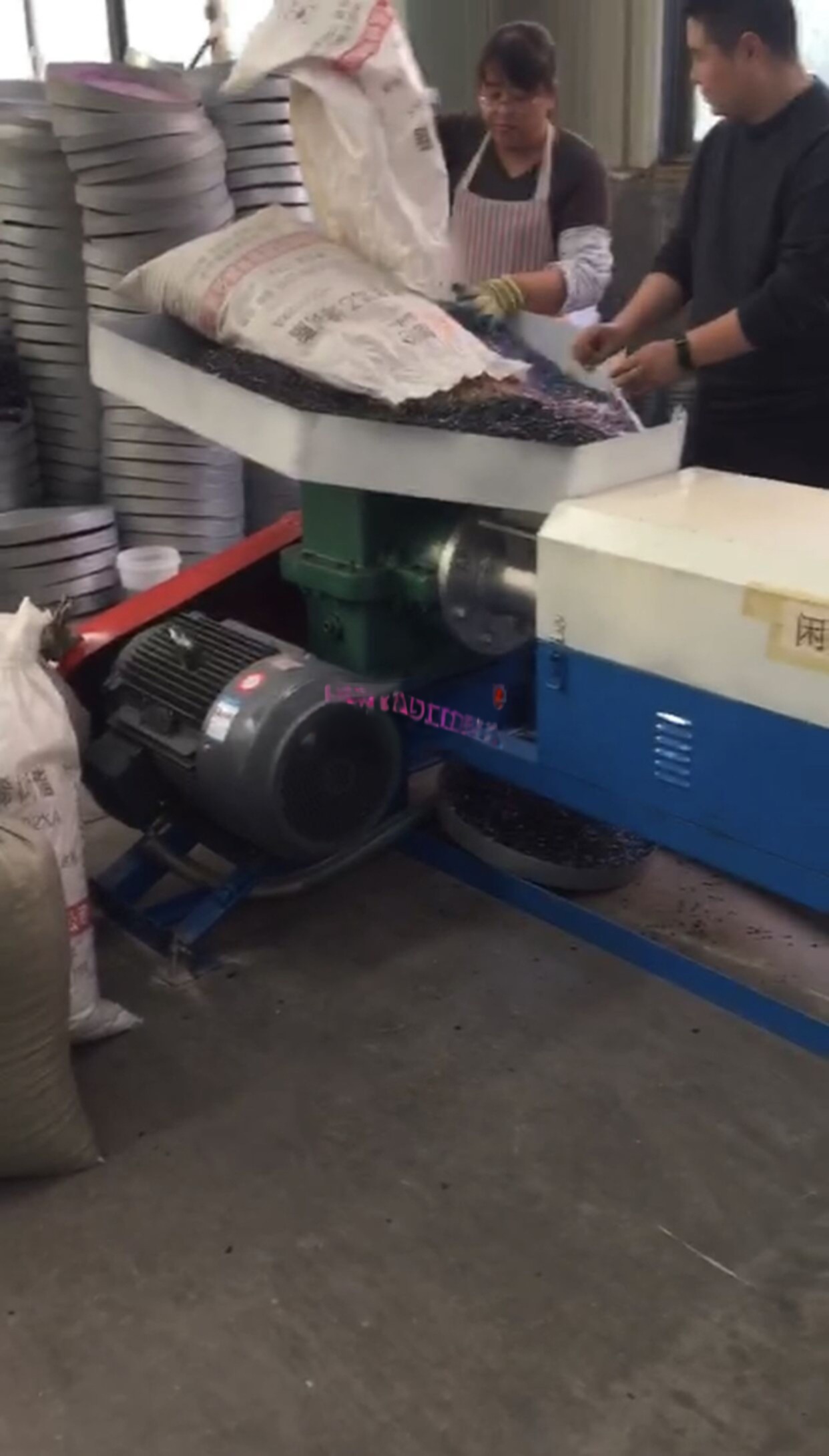Double Stage Single Screw PP PE ABS Plastic Granules Pelletizer Extruder