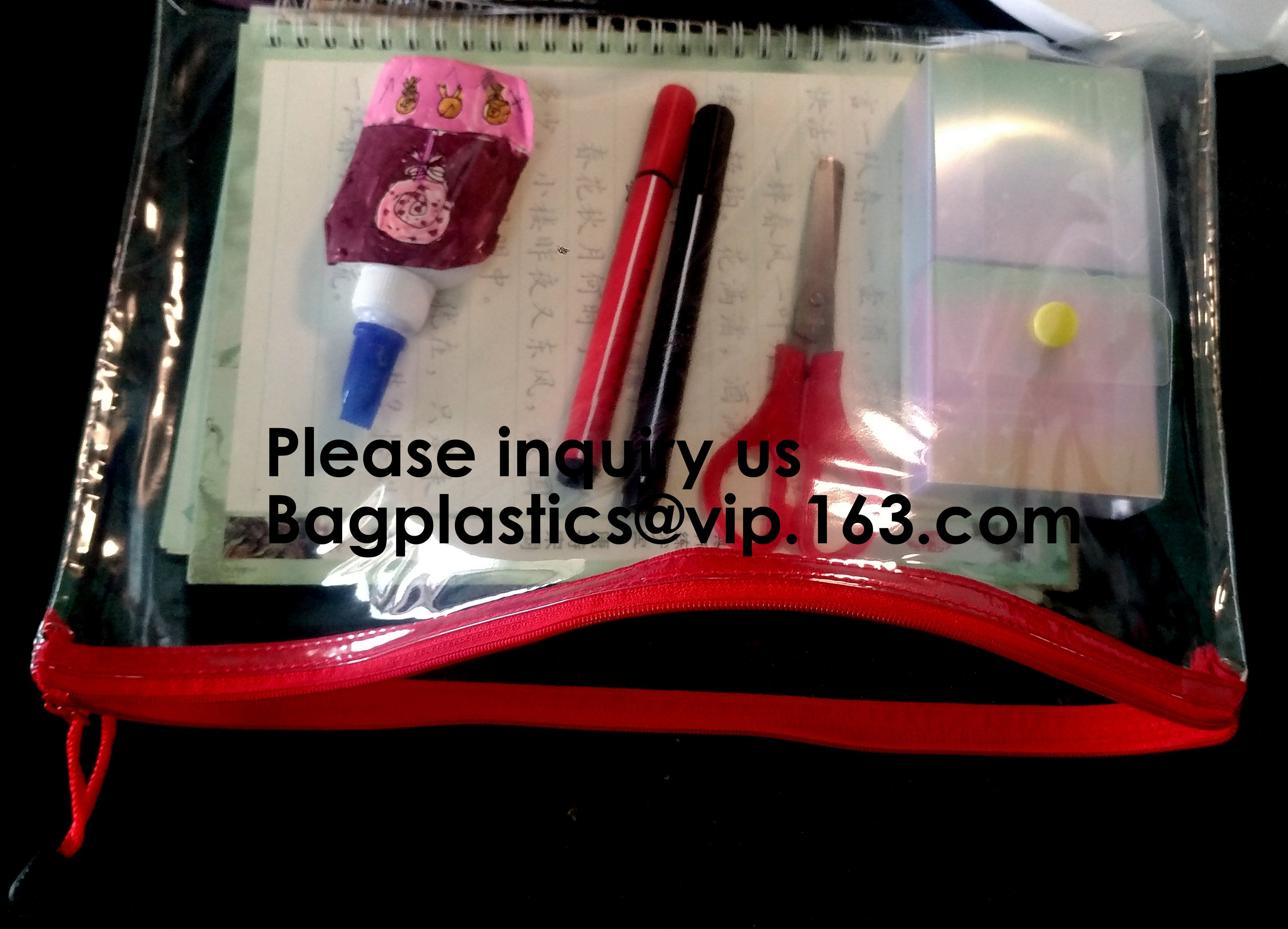 Resealable Clear Reclosable Stand Up Pouches Plastic Seal Zip Lock Bags Poly Bag,gridding document zip bag with metal ho