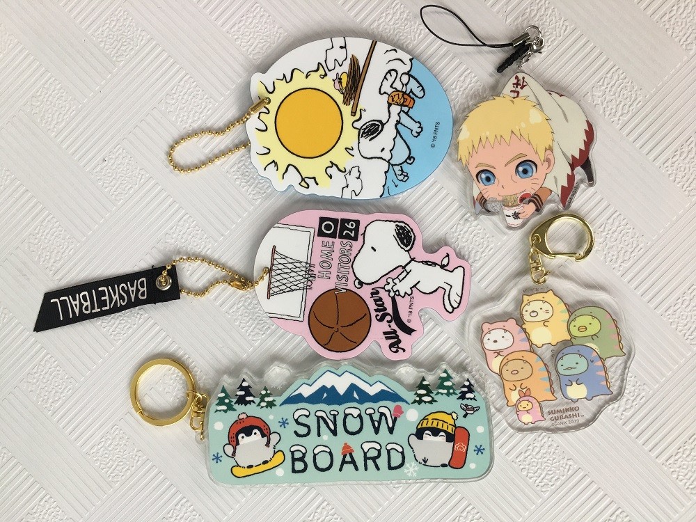 Personalized Laser Cut Anime Figure Keychain With Logo Printed