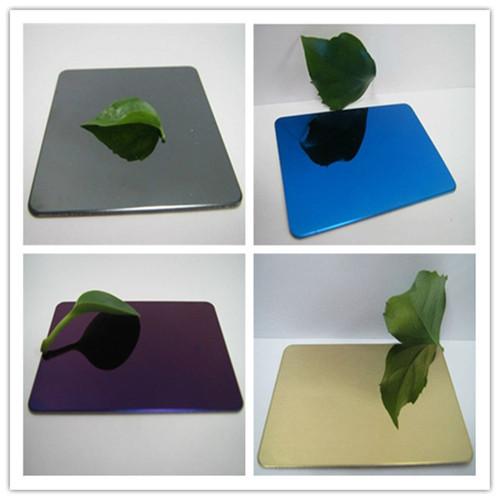 304 mirror color stainless steel sheet with colors ROSE, GOLD, BLACK, GREEN