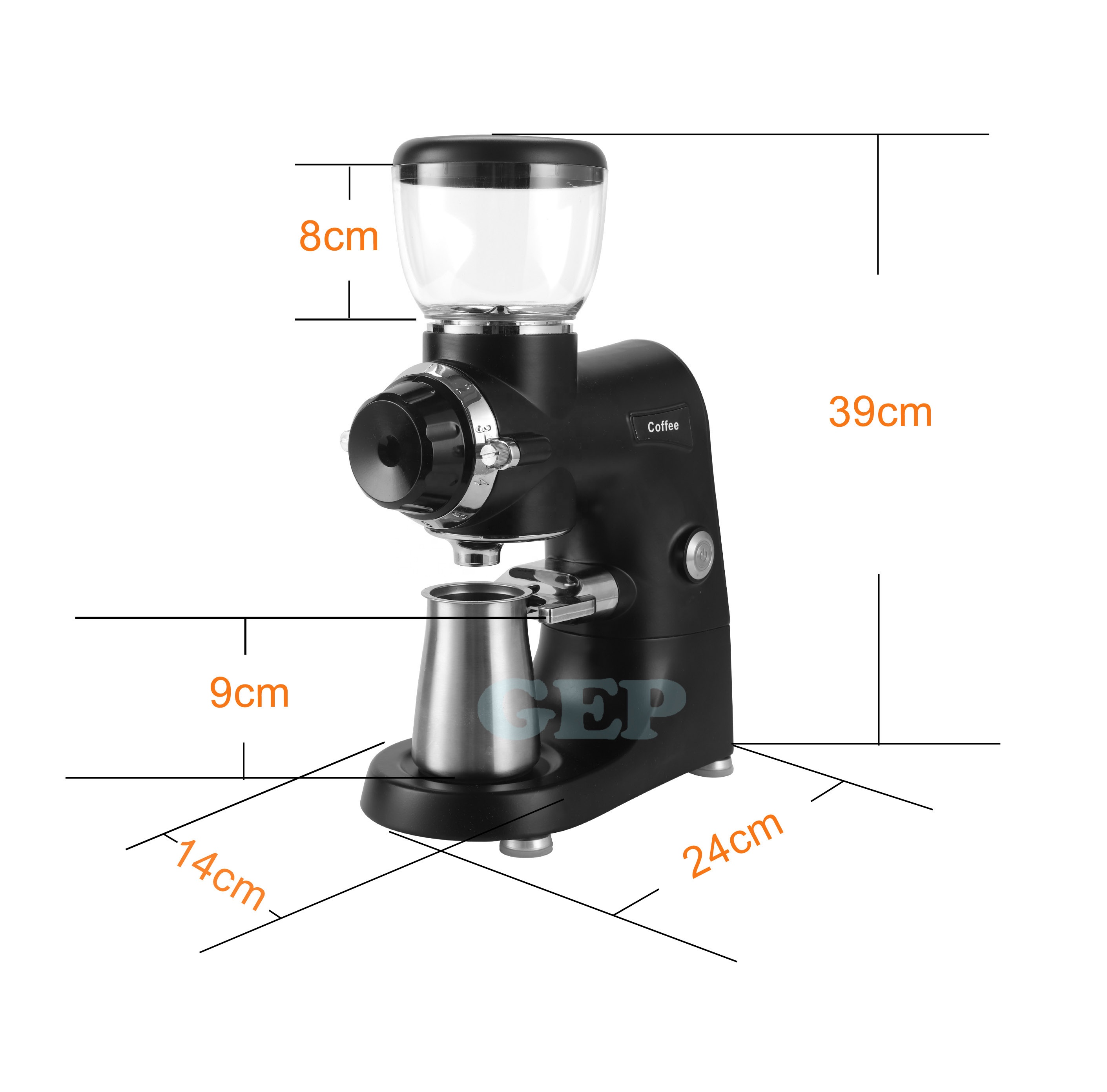Commercial Grinder Semi-Automatic Coffee Machine with Electric Coffee Grinder DF64