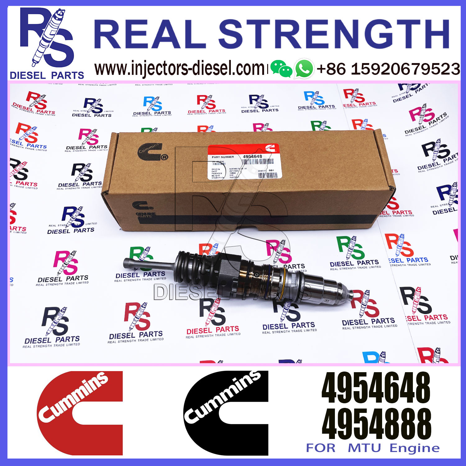 Diesel Engine Common Rail QSX15 Fuel Injector 1499257 579251 4903451 579263 4954648
