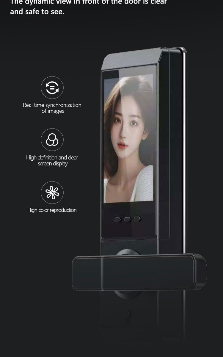 Qleung S810max New Design Tuya Door Lock Face Palm Fingerprint Password Card Key Unlock Tuya Remote Contronl Smart Home Door Lock