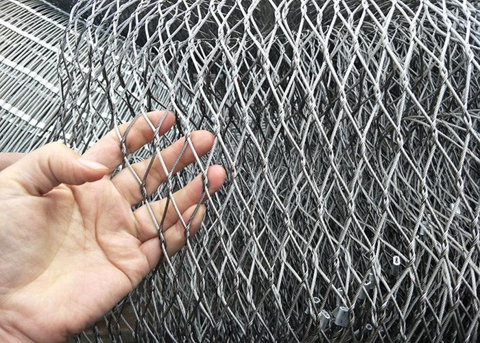 Flexible Stainless Steel Wire Mesh Rope Woven 1.2mm 1.6mm Diameter