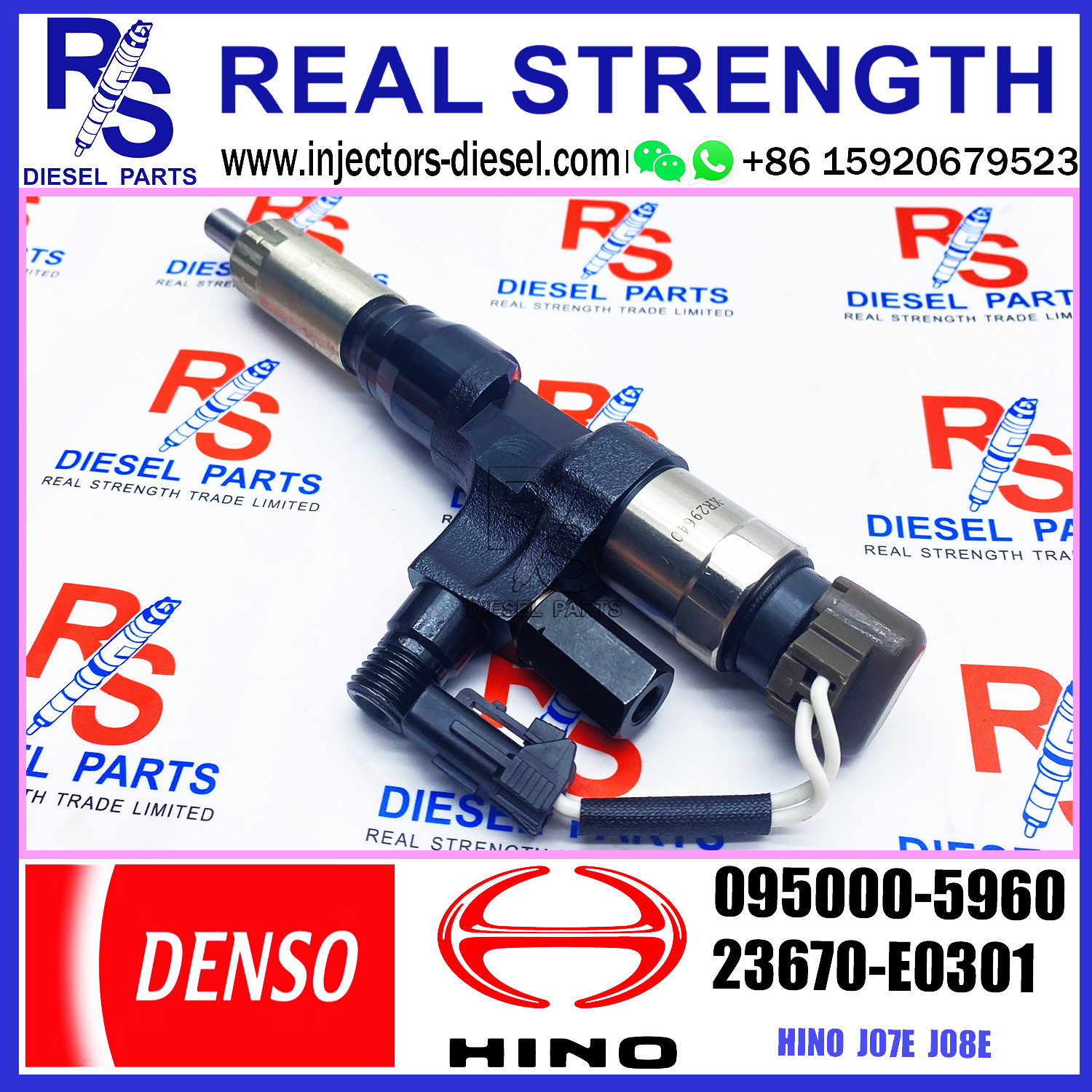 Common Rail Injector 095000-5960 For HINO 23670-E0300 23670-E0301